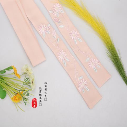 汉服流苏发带古风刺绣古装头饰绳中国风绣花丝带百搭少女飘带