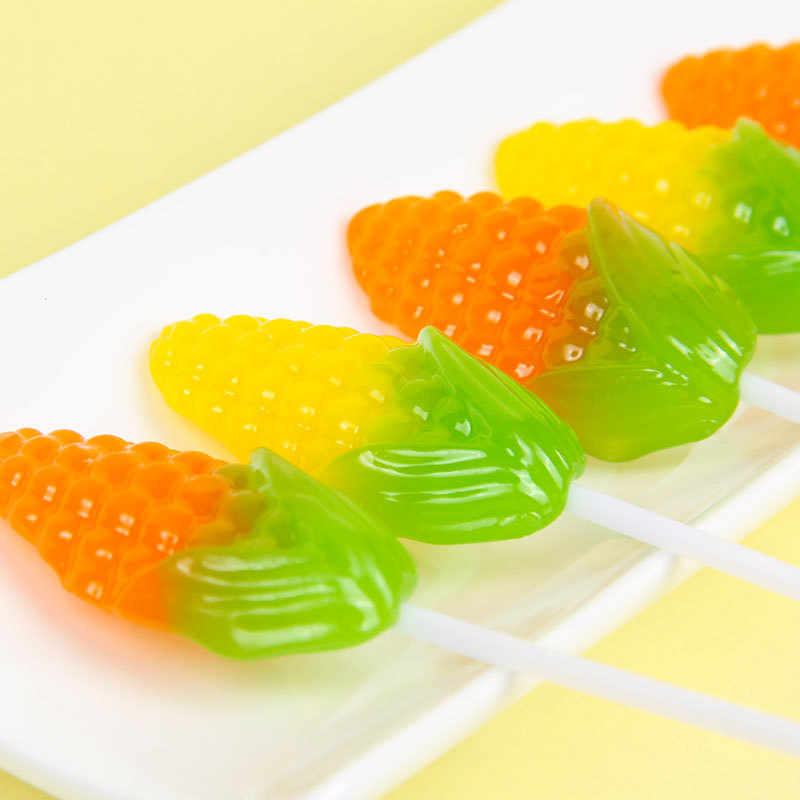 30支装 步步旺玉米棒棒糖混合水果味硬糖儿童玉米糖果小零食批发