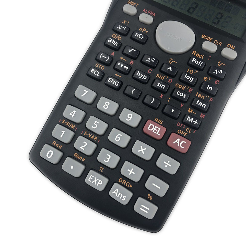 从成中文版js82ms-a黑色学生考试计算器 多功能 科学函数计算器