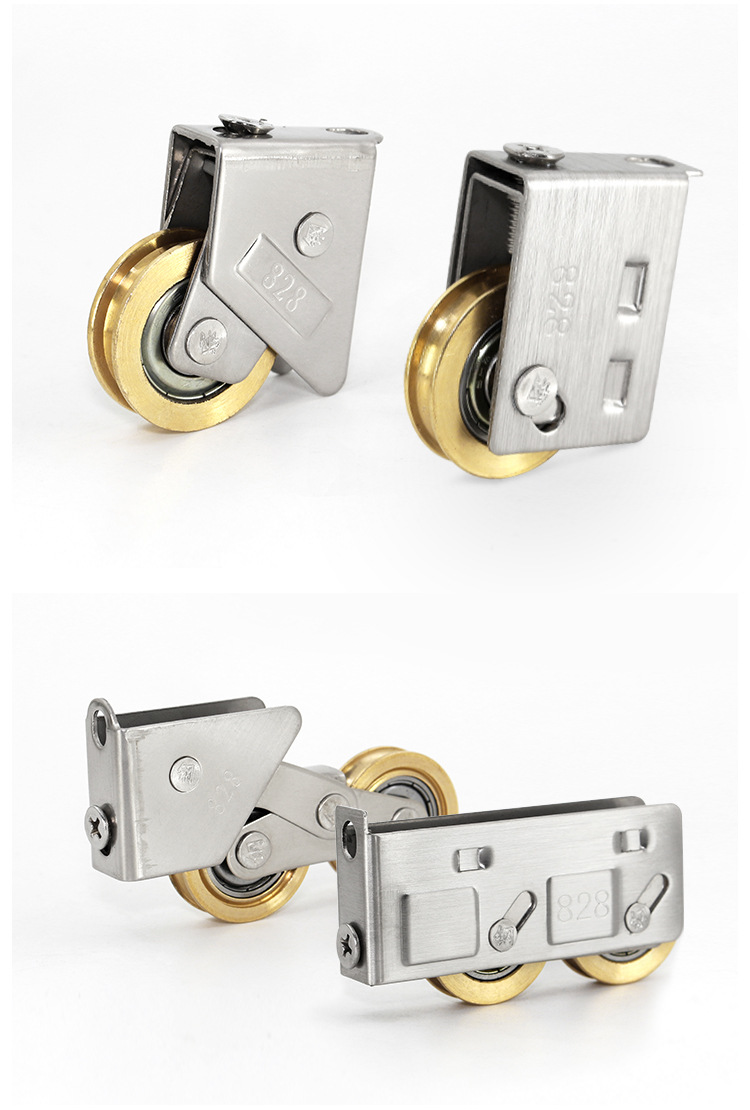 铝合金门窗滑轮828型不锈钢滑轮老式推拉窗户轨道滚轮玻璃移门轮