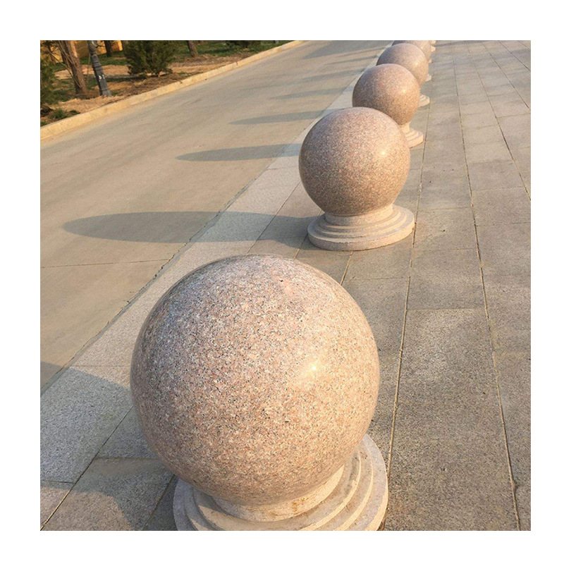 小区花岗岩隔离圆球形 阻车石墩 路障石球 500尺寸车止石图片