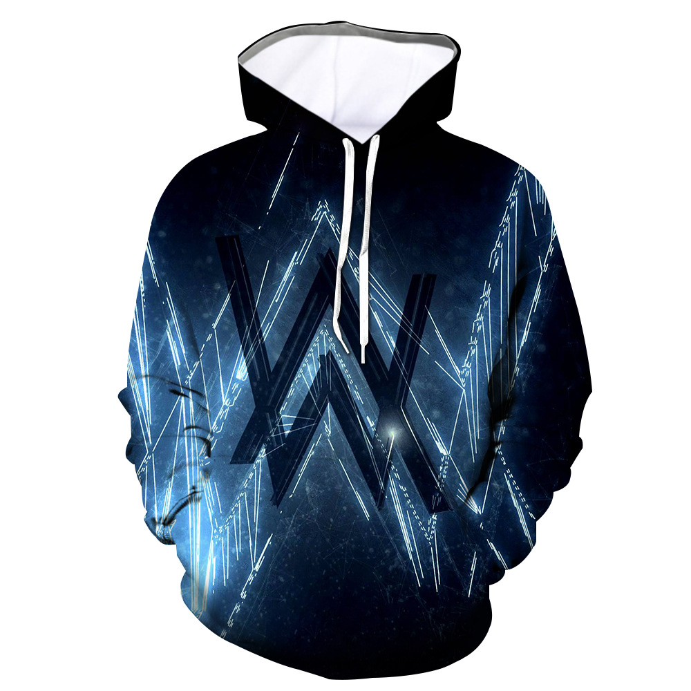 艾伦沃克新款alan walker挪威dj明星周边潮流男女休闲印花连帽衫