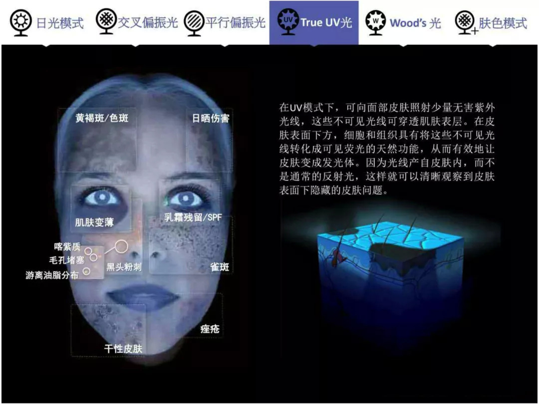 六光谱皮肤相机光谱仪智能分析面部皮肤检测仪ct机美容院仪器厂家