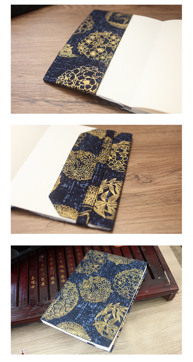 靖棠 复古图腾手工布艺书套笔记本 布艺书皮手账 a5/a6尺寸