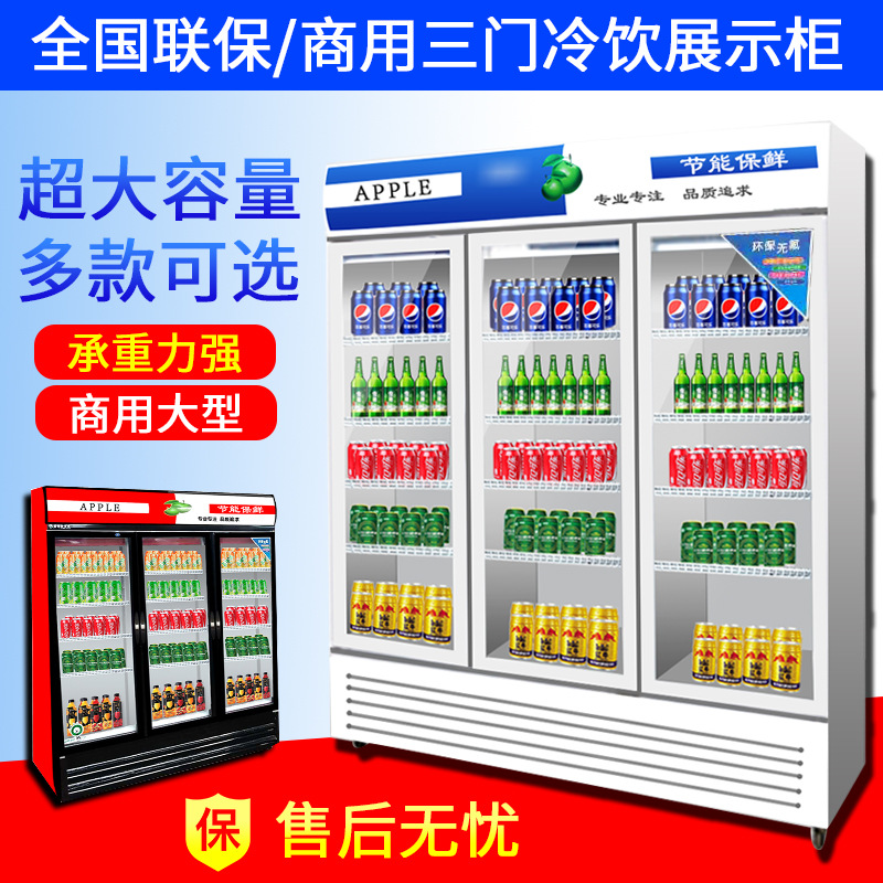 双门饮料冷藏展示柜商用超市单门立式冷柜啤酒水果饮品保鲜柜冰柜