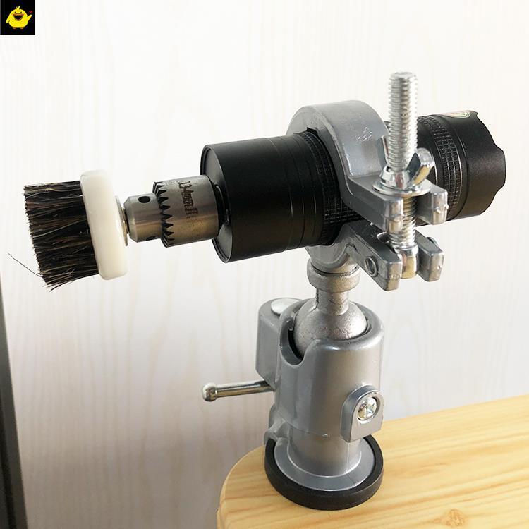 文玩电磨固定架子支架360度调节万向台钳固定电磨打磨工具架子