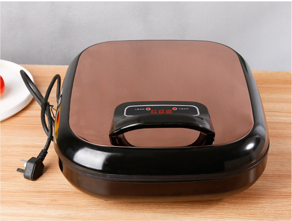 批发红双喜方形不锈钢电饼铛 加深加厚煎饼锅 不粘少油烟烧烤炉