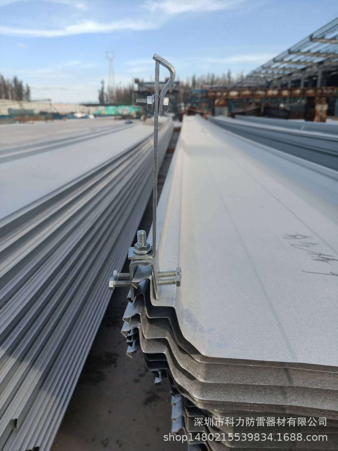 金属屋面避雷支架 热镀锌避雷带支架 带螺栓螺母夹具避雷支架
