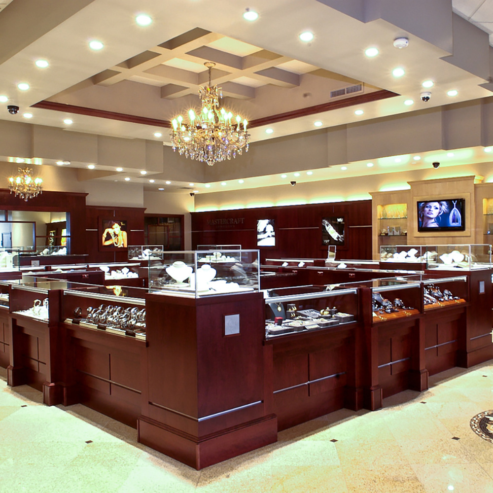 珠宝展示柜首饰品柜玻璃精品店古玩玉器陈列架化妆品店产品展柜台