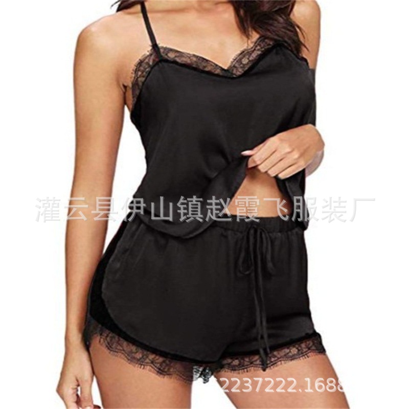 2021 New European and American Amazon Sexy Lingerie Summer Home Pajamas Manufacturer Sexy Lingerie Factory Wholesale