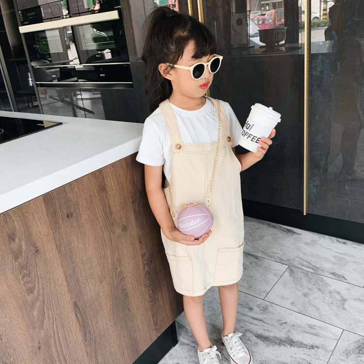 New Korean Style Children's Single-Shoulder Bag Boys and Girls Trendy Cool Basketball Bag Baby Cute Wild Travel Crossbody Bag