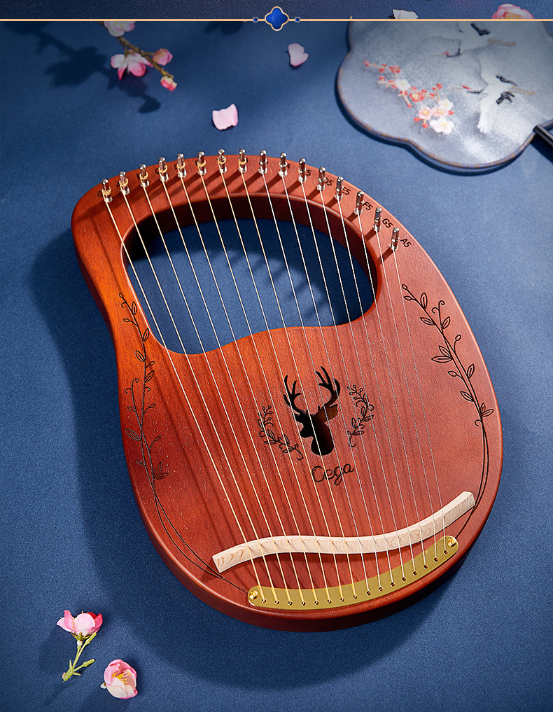 cega莱雅琴16弦小竖琴易学便携式19弦里拉琴箜篌lyre琴21弦乐器