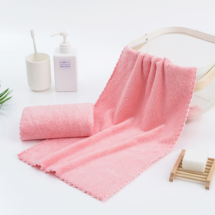 经编珊瑚绒厚毛巾 300克洗脸巾 吸水厂家定制logo商超情侣毛巾