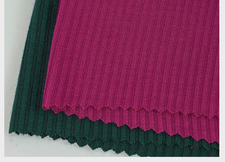 莫代尔3*3罗纹 无痕纯色细条针织布料 春秋t恤下摆螺纹面料现货