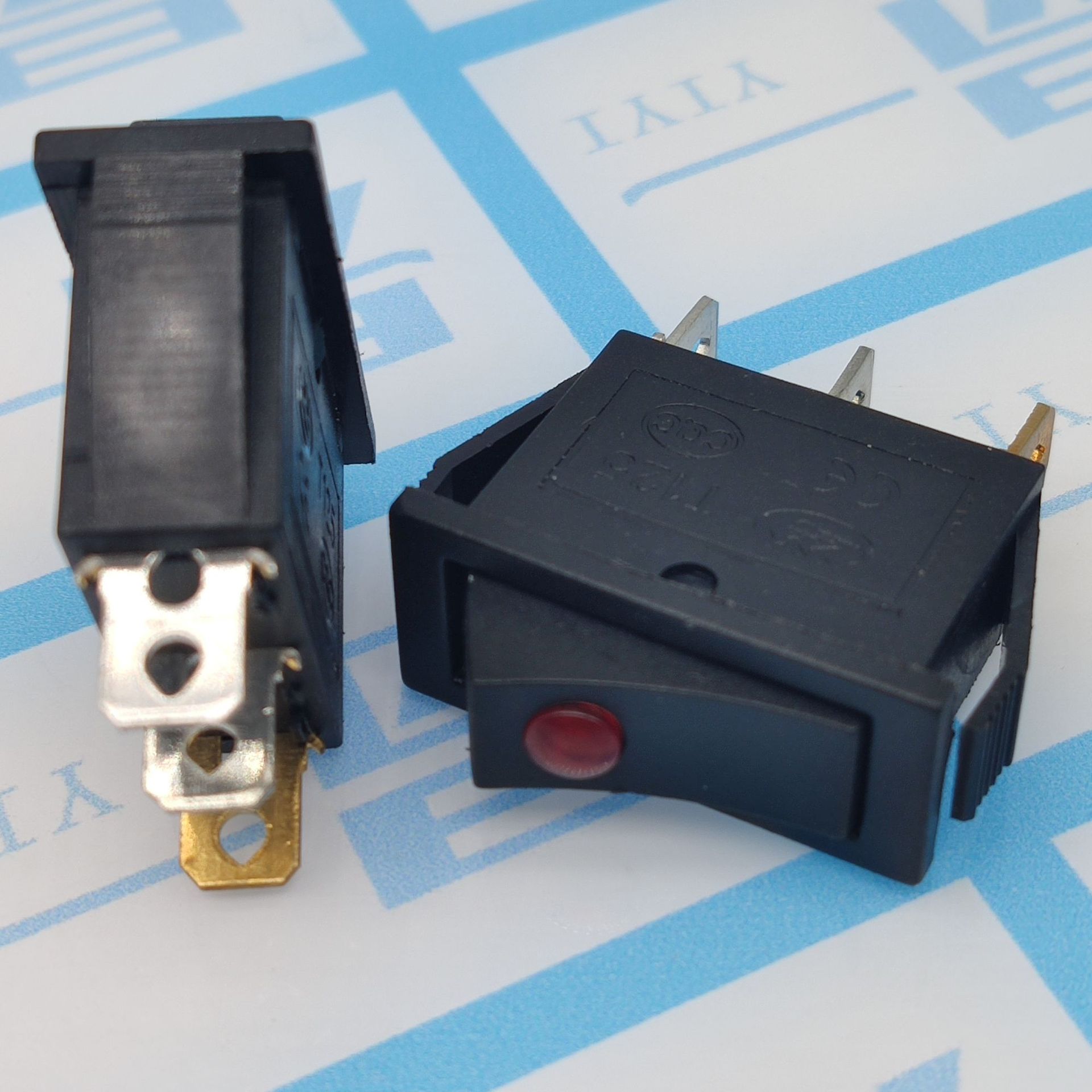 kcd3船型开关全铜脚大功率电炒锅开关多用锅猫眼开关kcd3101n