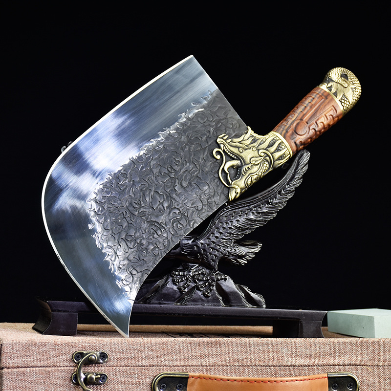 斩骨刀大骨头砍骨刀龙泉手工锻打切菜刀鬼手作家用厨师刀一件代发