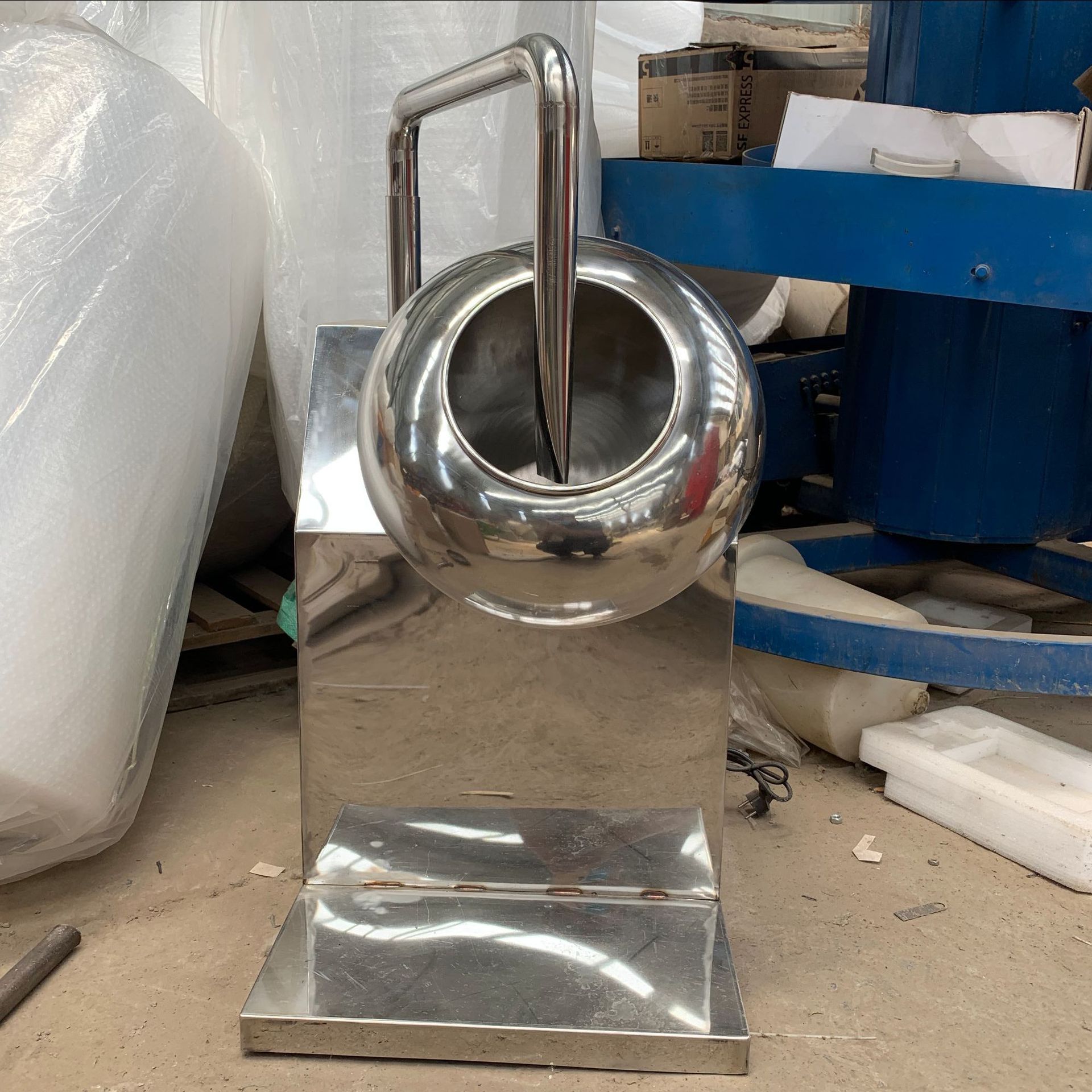 实验室小型圆盘造粒机调速不锈钢荸荠式化工粉末成球包衣机