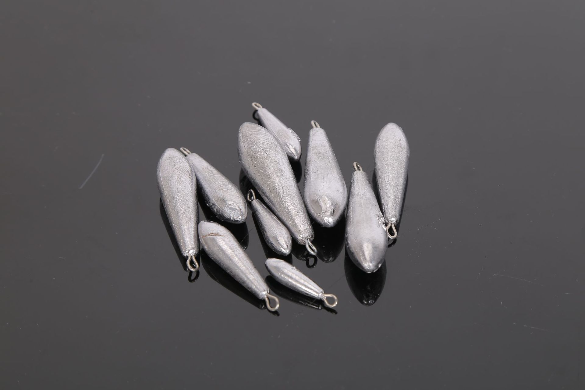 柳叶型铅坠 带环铅坠 水滴渔坠垂钓用品厂家批发