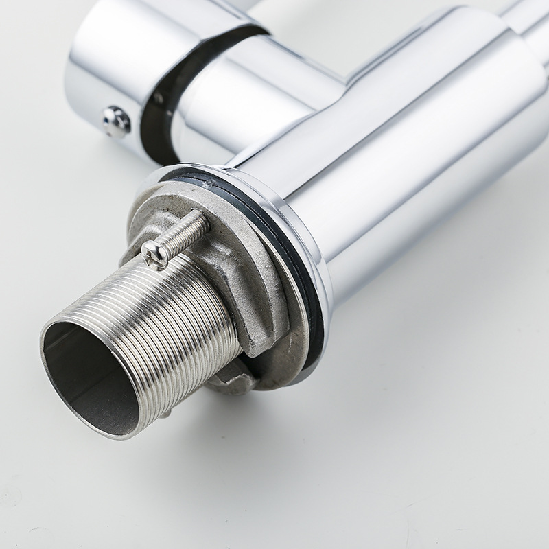 三通不锈钢电镀厨房水龙头水槽冷热龙头轴承芯滚珠旋转洗菜盆龙头