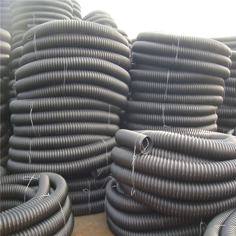 dn100碳素波纹管 地埋穿线用碳素盘管直埋路灯穿线管厂家