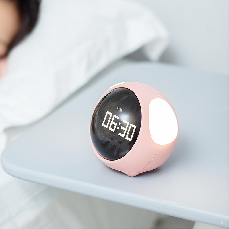 Children's Expression Alarm Clock Small Night Lamp Creative Electronic Alarm Charging Electronic Clock Led Digital Sleeping Wake-up Light