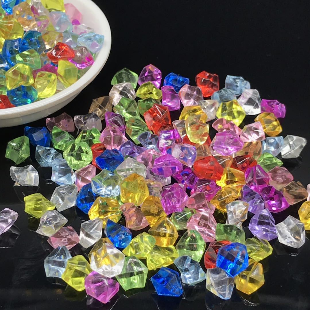 冰块仿真透明亚克力水晶石假冰块晶瓷画钻碎塑料石头diy拍摄道具