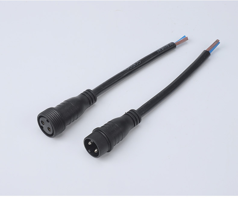 公母线二芯大头电源线插头不易沾水pvc接线端子led灯具线