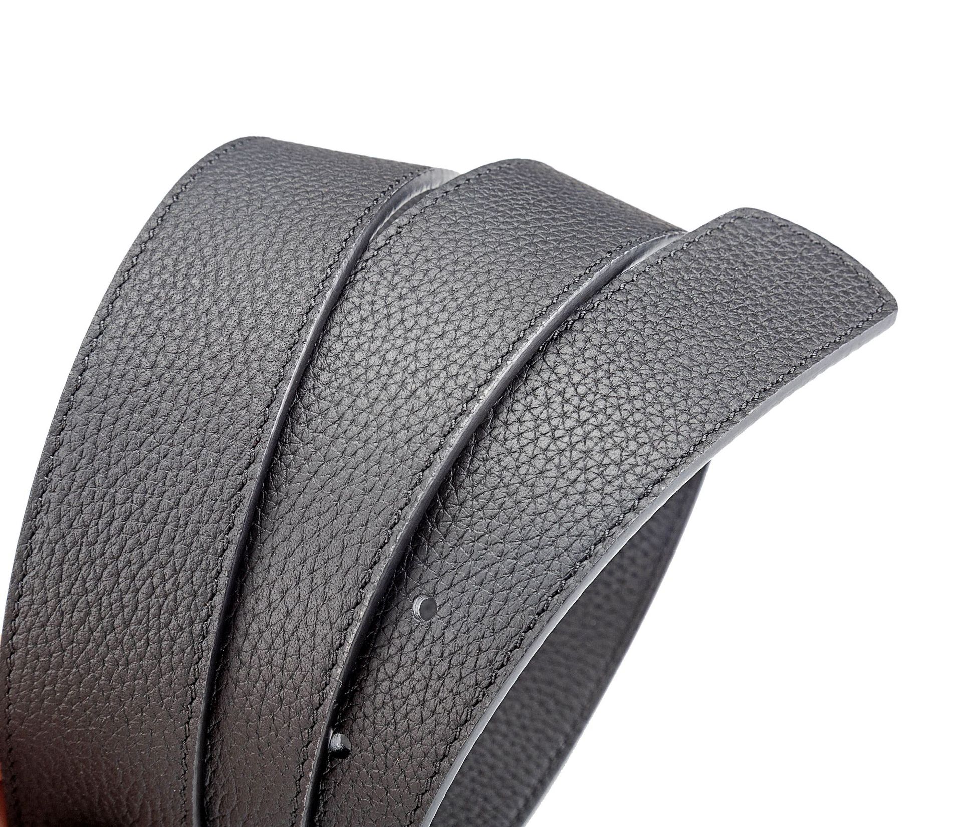 男士真皮腰带 高端品质 原版togo皮自然摔纹进口头层牛皮圆孔带身