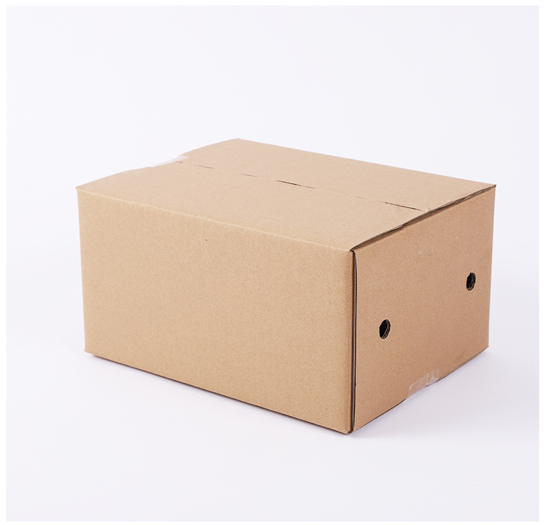 水果箱物流纸箱 厂家直销瓦楞纸板打包快递盒带孔正方形纸箱定制