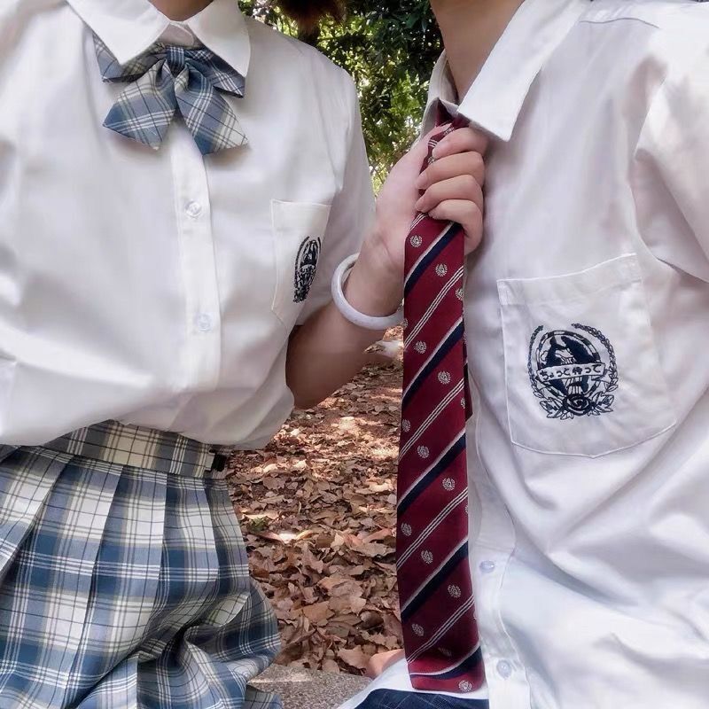 厂家直销桥豆麻袋零度jk制服jk白衬衫男女情侣衬衫学院现货