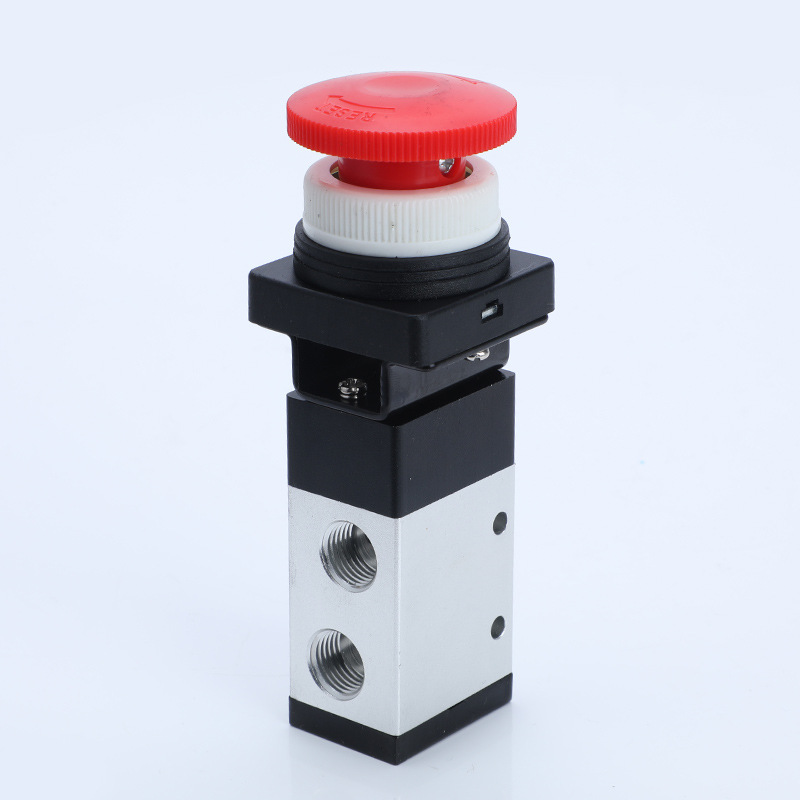气动紧急切换开关机械阀mv322eb二位三通按钮急停自锁olk欧雷凯