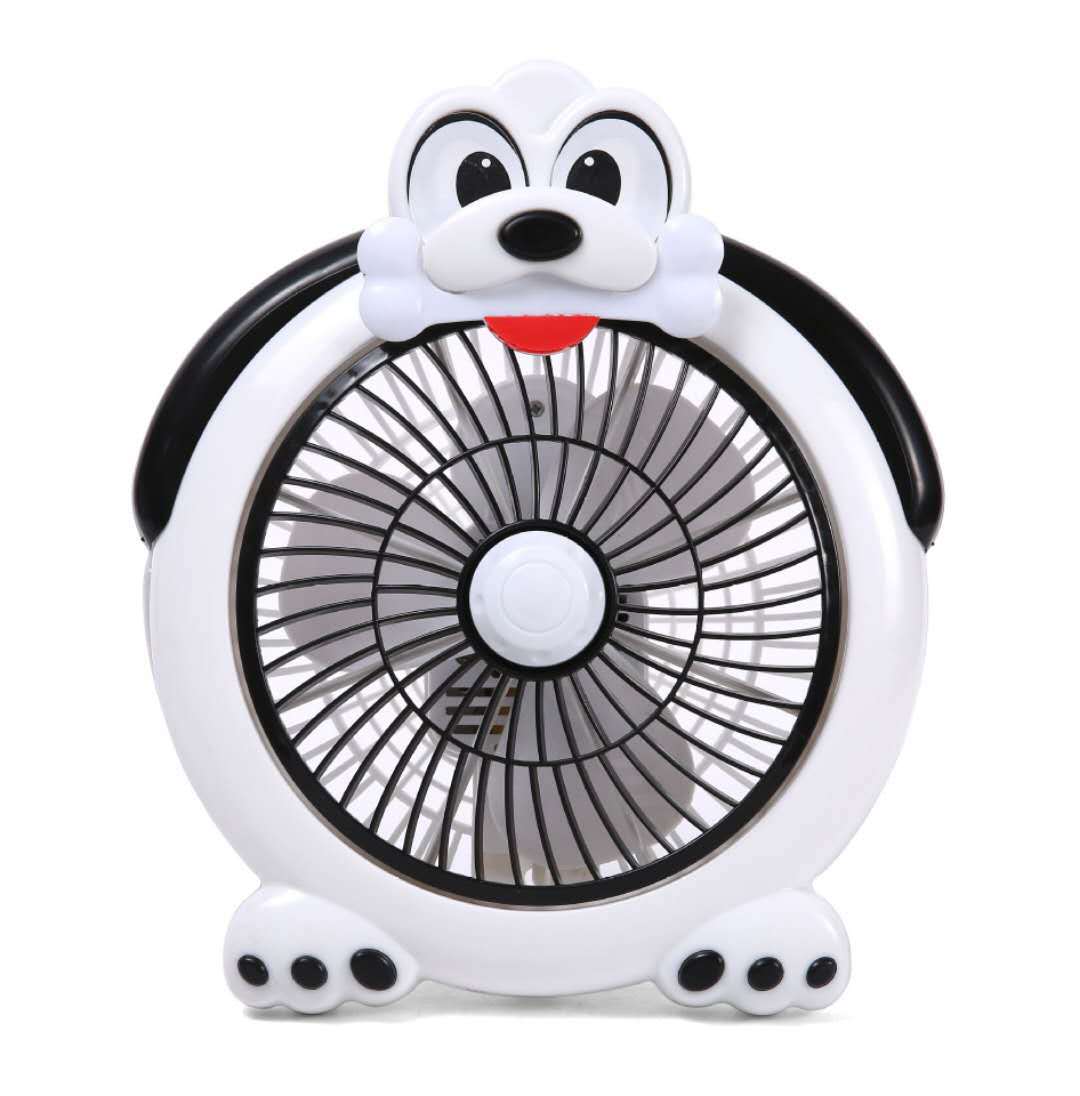 张力新款180卡通台扇 欢乐狗节能转页风扇 学生电风扇 礼品小台扇