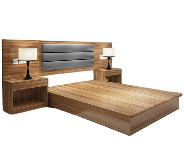 酒店床家具标间全套宾馆床定制公寓用客房专用床架挂衣板公寓双床