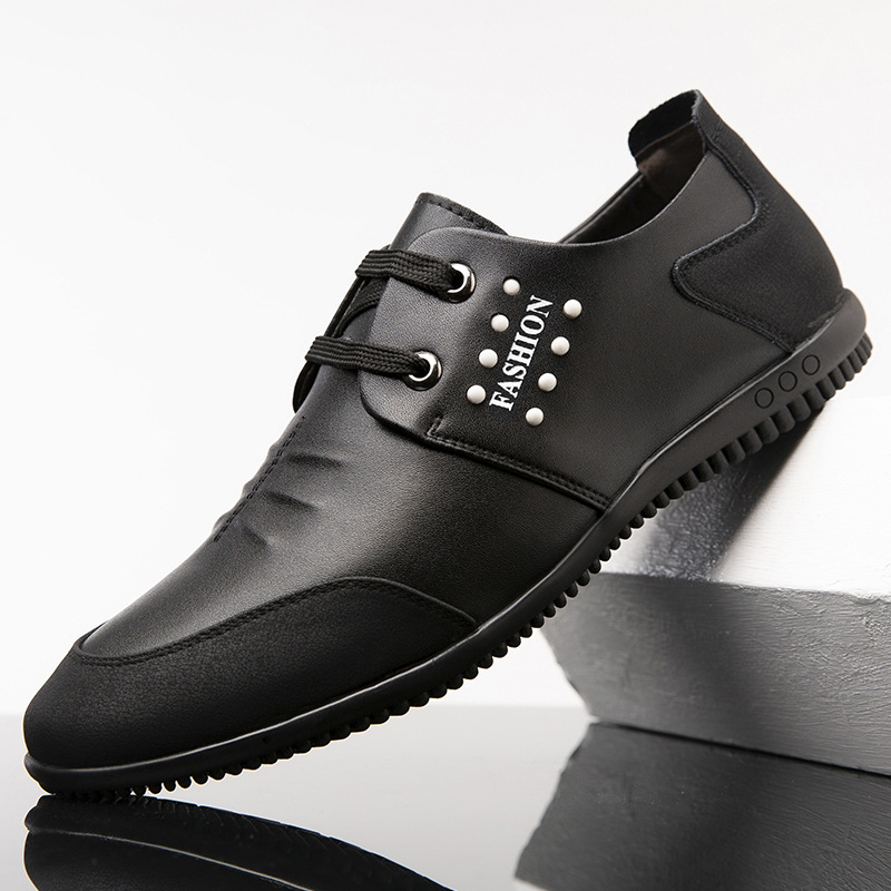 夏季新款男鞋韩版牛皮驾车鞋子男士软皮休闲豆豆鞋青年透气鞋