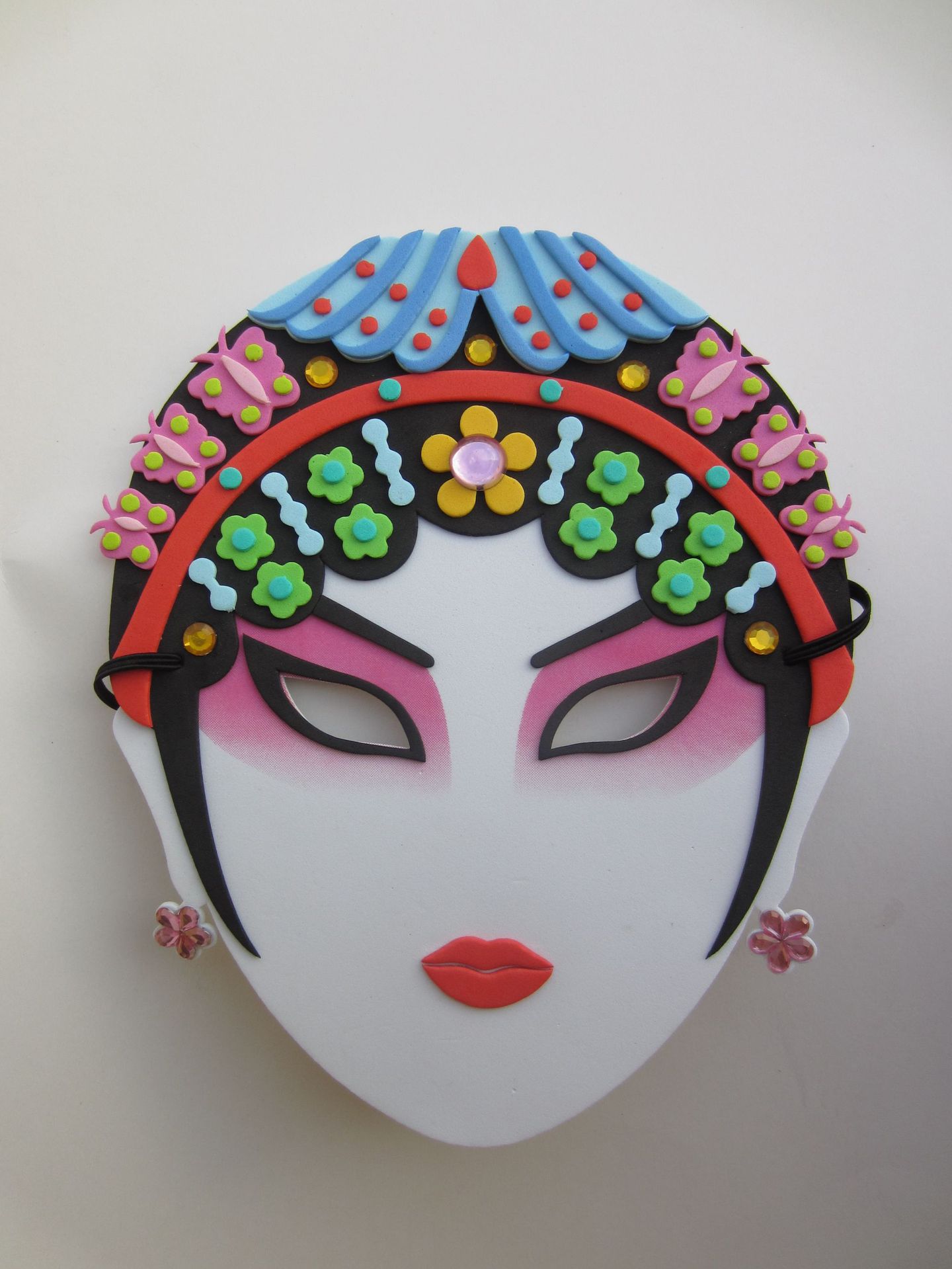 eva川剧面具脸谱玩具儿童中国风创意手工制作diy材料包粘贴画