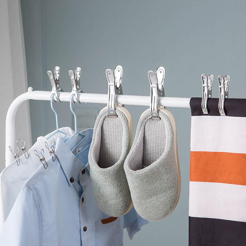 家用大夹子不锈钢晾衣服晒被子夹衣服夹子大号固定晾衣防风夹衣架