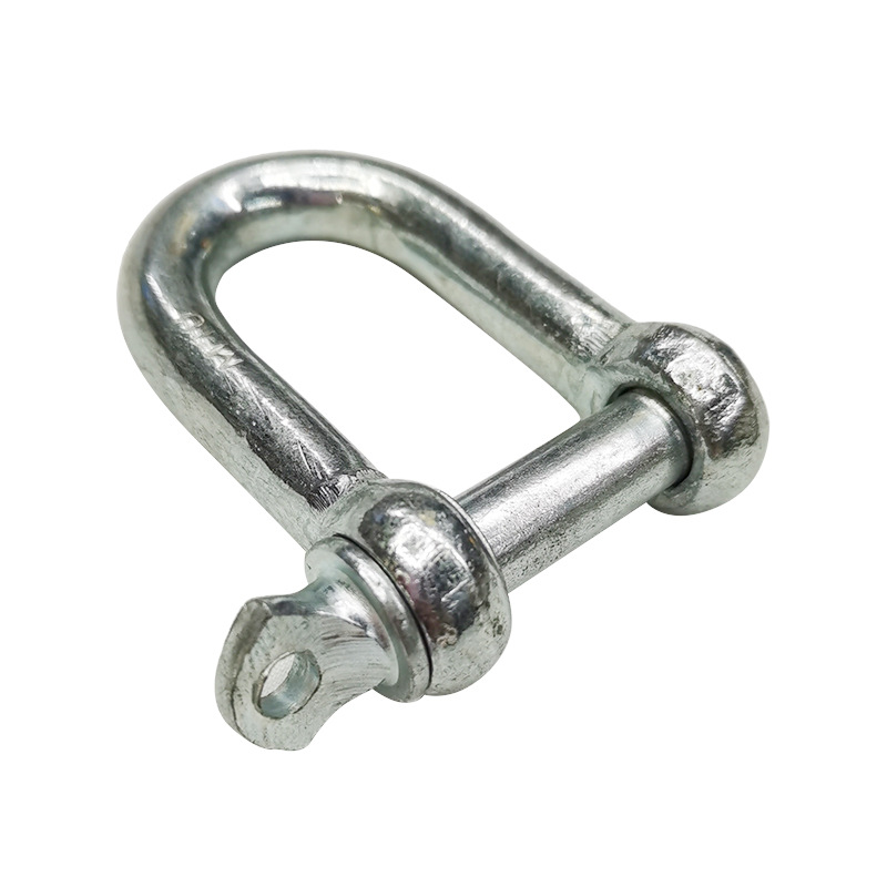 Spot Supply D-Type Shackle Galvanized Lifting Buckle Factory Rope Hoisting Connection Buckle D-Type Shackle