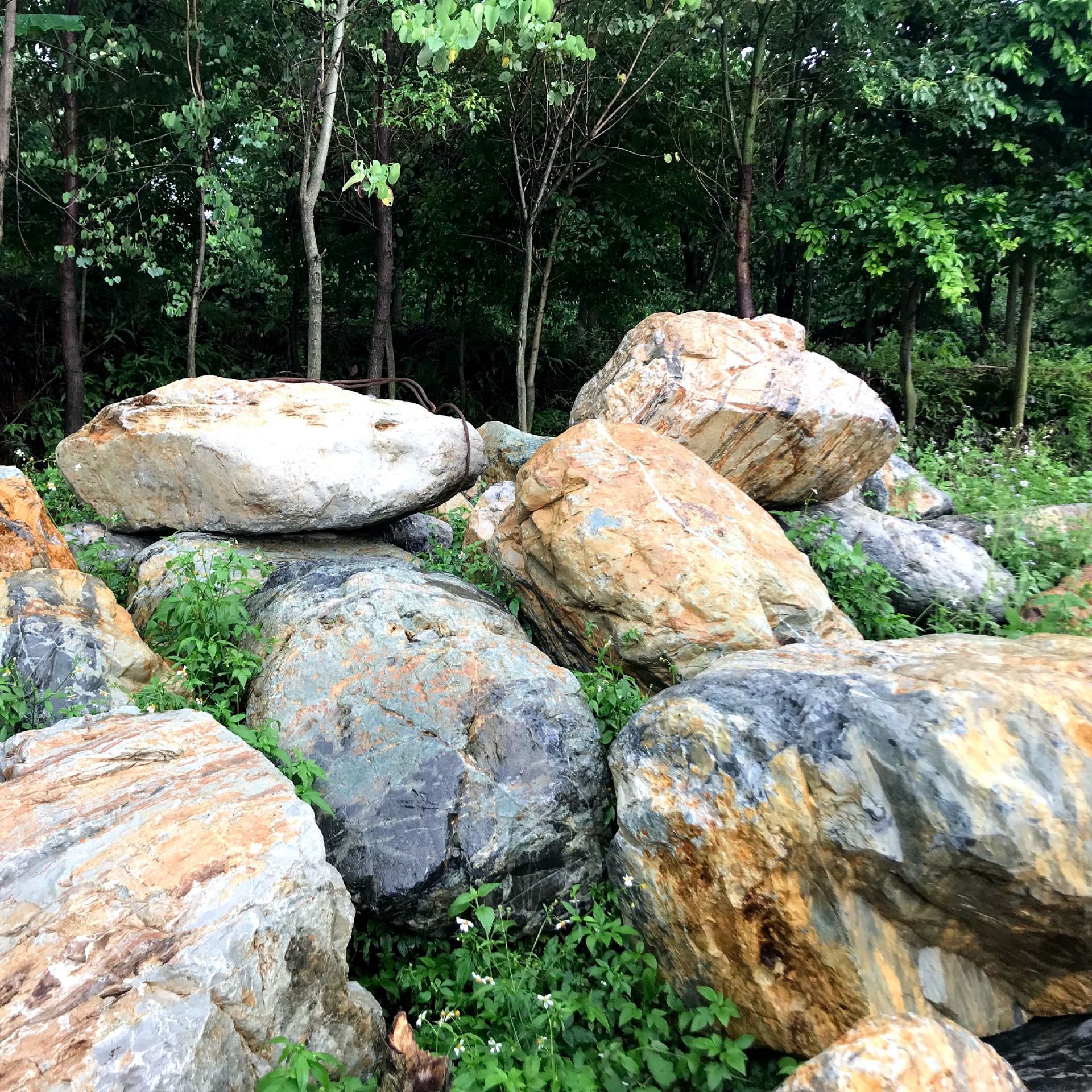 景石厂家|自然石造景|私宅庭院花园日式园林建设|山青石量大价优