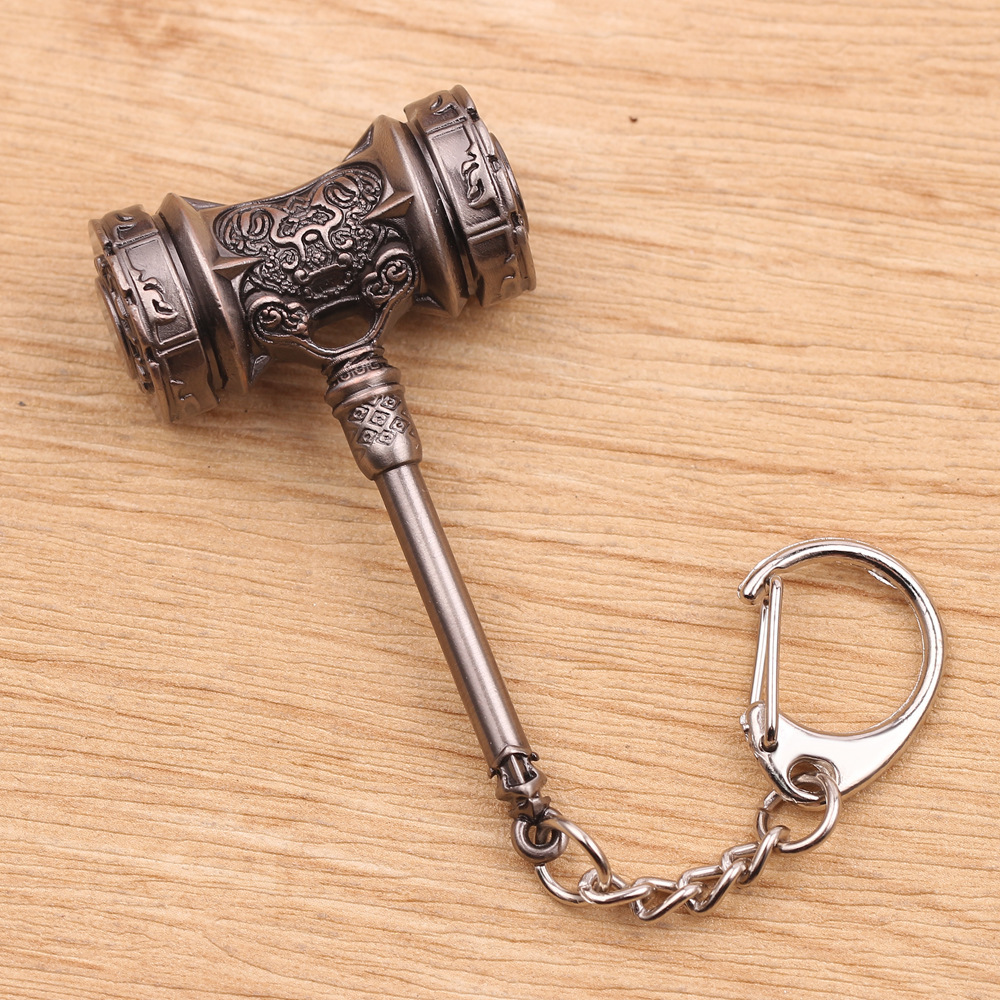 斗罗动漫周边挂件唐三器魂真身昊天锤武器模型摆件金属工艺钥匙扣