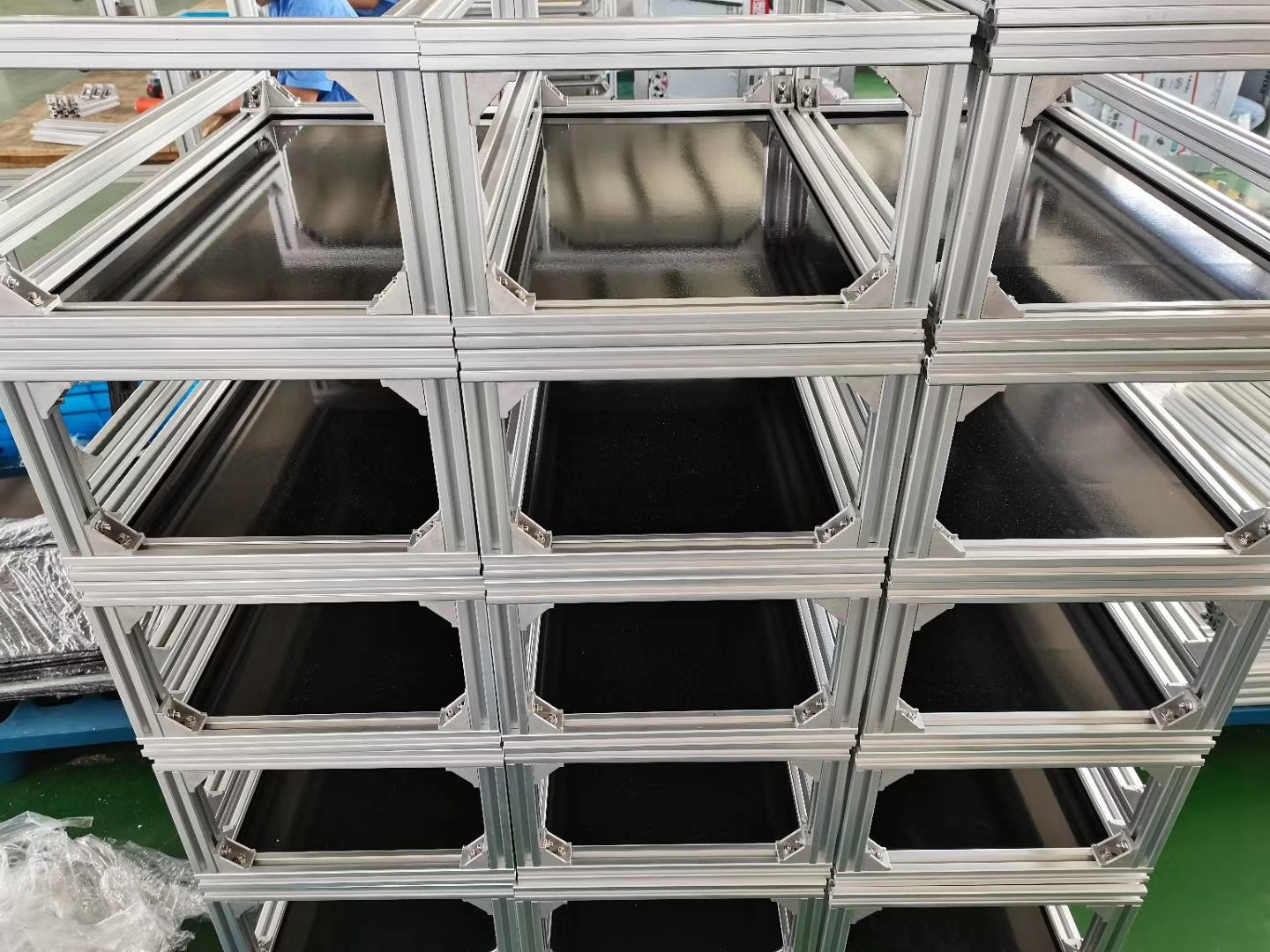 贴标机铝合金型材框架 铝框架非标定制 防静电工业铝型材框架