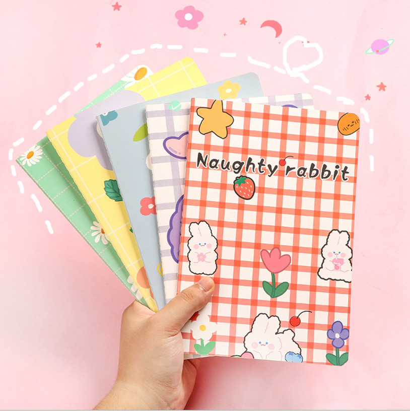 A5 Cute Creative Cartoon Stitching Diary Student Homework Notes Notebook South Korea Student Stationery