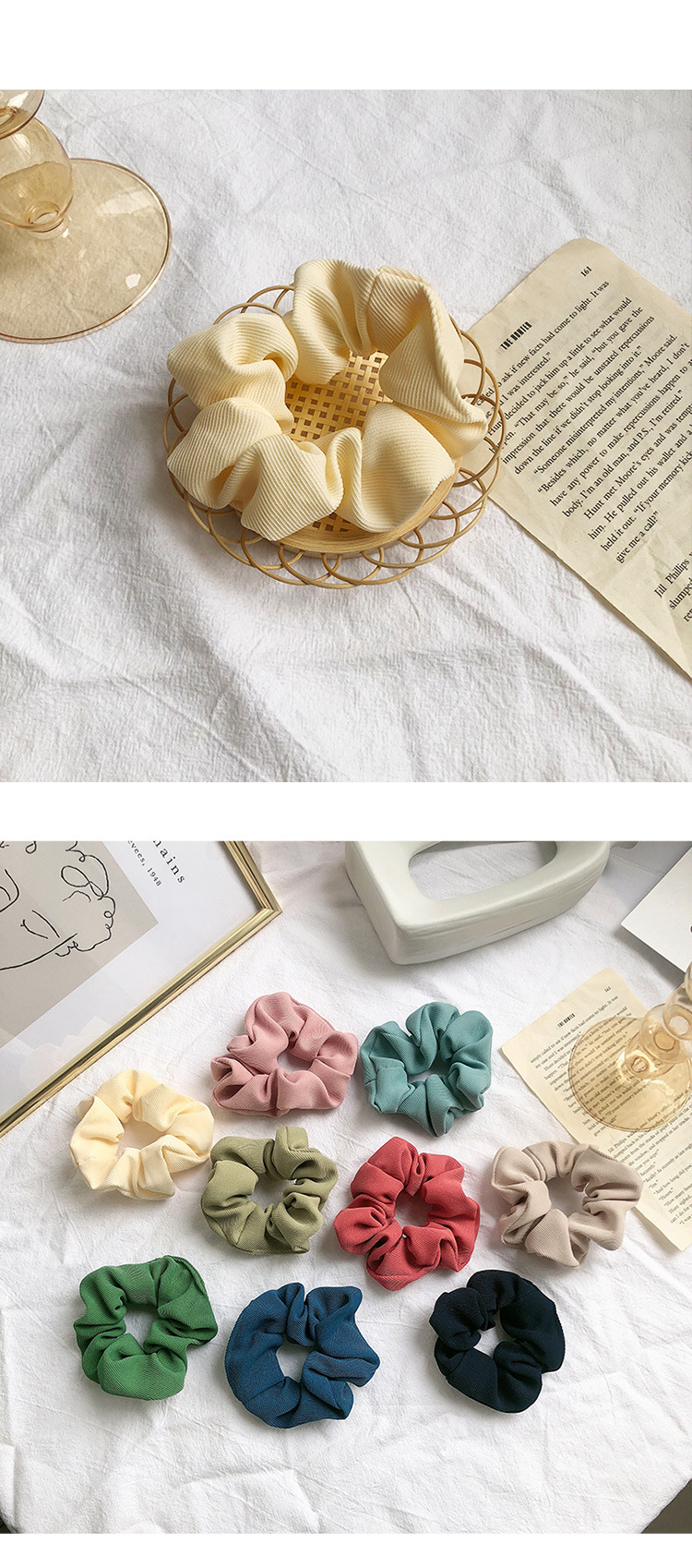 bm猪大肠发圈网红ins复古法式大肠圈简约少女扎头发皮筋肥肠头绳