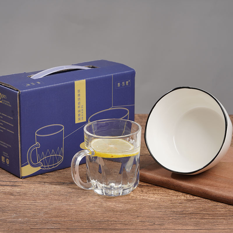 Creative Ceramic Tableware Glass Ceramic Bowl Set Gift Bowl Gift Box Present for Client Gift Present