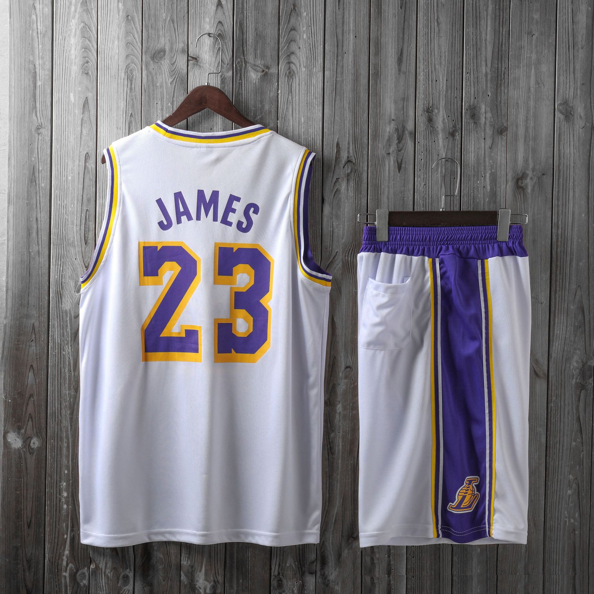 2021夏季新款湖人队23号詹姆斯篮球服球星号码运动服篮球比赛球衣