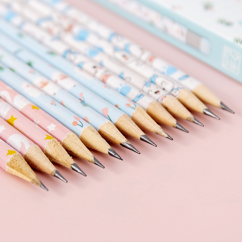 10 PCs HB Cartoon Pencil Only for Pupils Pencil with Eraser Student Stationery Prizes Graduation Gift T