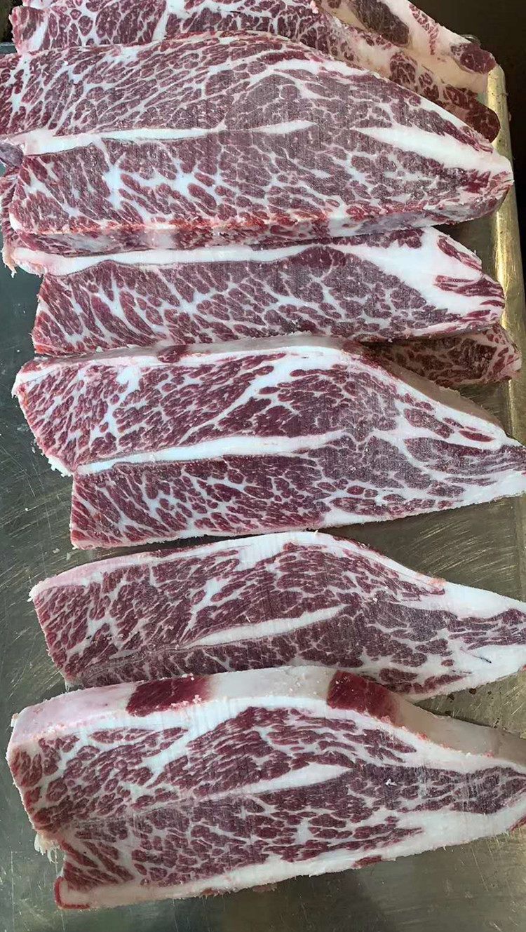 批发雪花牛小排扒原味原切牛排雪花牛肉中西餐厅烤肉口感香嫩