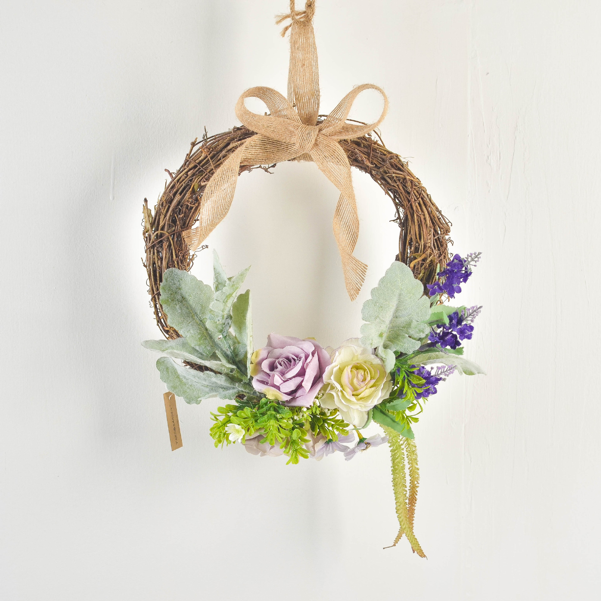 花环装饰壁挂幼儿园教室卧室布置墙壁挂墙创意蝴蝶结挂饰仿真花艺