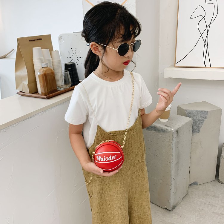 New Korean Style Children's Single-Shoulder Bag Boys and Girls Trendy Cool Basketball Bag Baby Cute Wild Travel Crossbody Bag