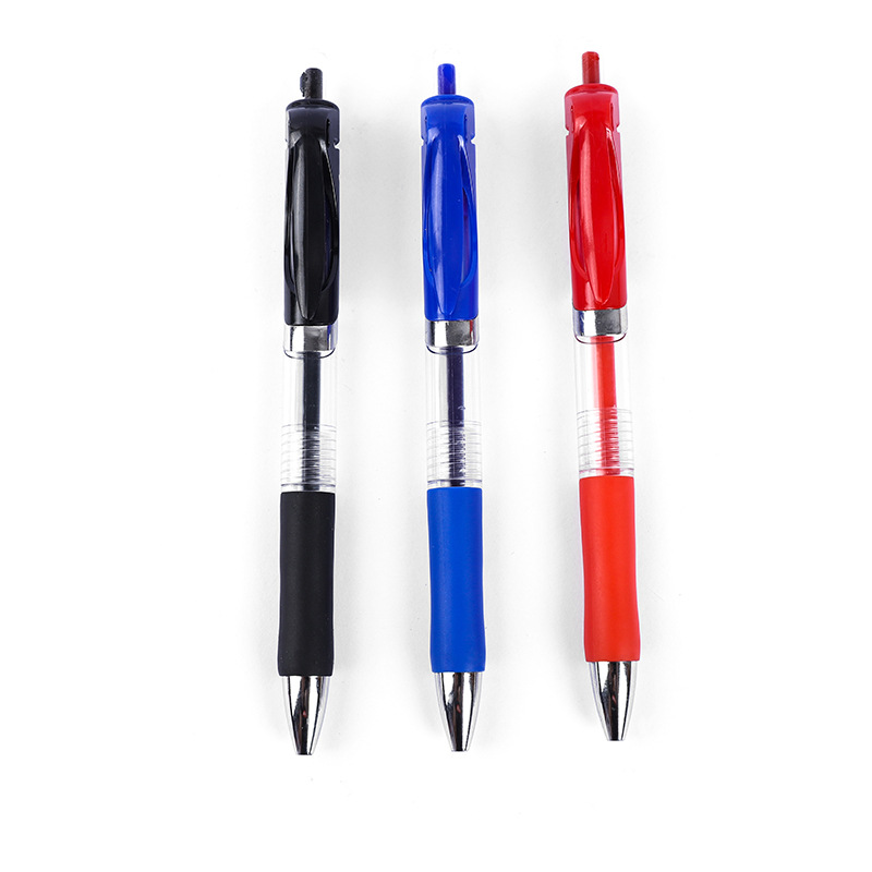 Factory Direct Sales Press Large Capacity Carbon Ball Pen 0.5 Bullet Gel Pen Pressing Pen Students' Office Stationery