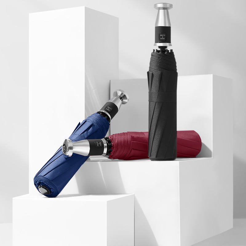 全自动晴雨伞三折叠男士商务加固抗风太阳伞多功能防紫外线遮阳伞